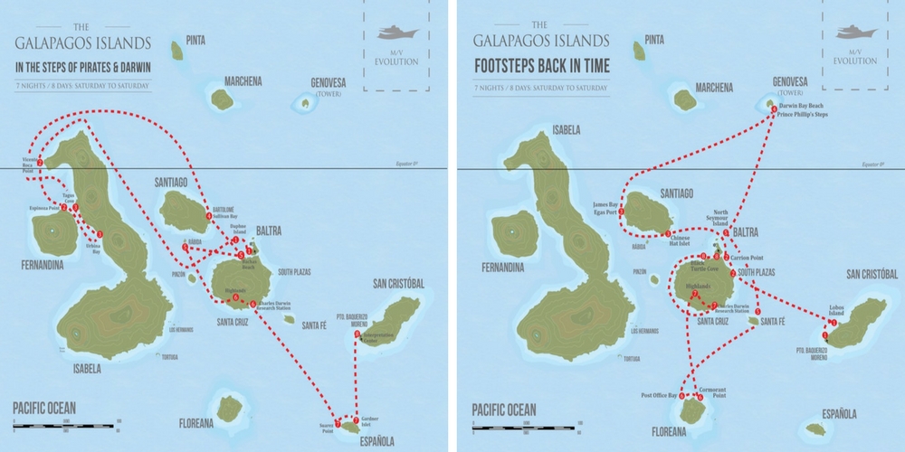 Evolution Itinerary Maps