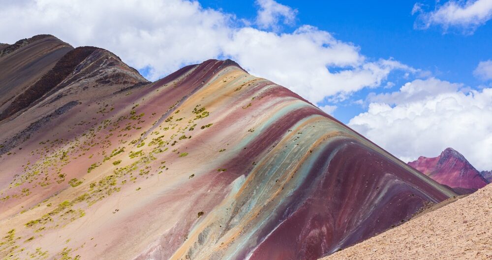 A beautiful view of the Rainbow Mountain Peru