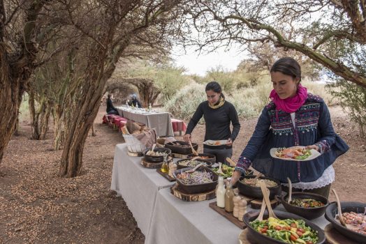 lunch table explora atacama