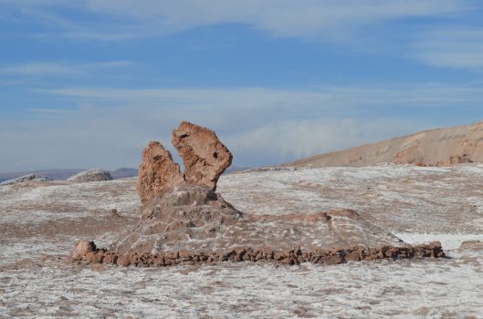 Rock formations in the Valle de la Luna, near San Pedro de Atacama in northern Chile