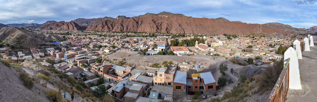 Panoramic views from over the city of Tupiza, Bolivia